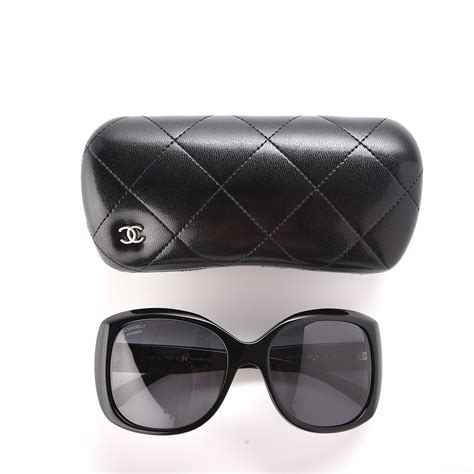 chanel black polarized sunglasses